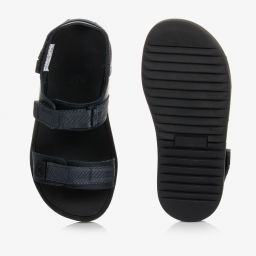 إمبوريو أرماني-صندل أطفال ولادي جلد لون كحلي | Childrensalon Outlet