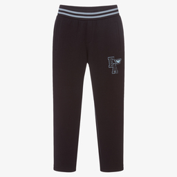 Emporio Armani-Boys Navy Blue Logo Joggers | Childrensalon Outlet