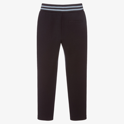 Emporio Armani-Boys Navy Blue Logo Joggers | Childrensalon Outlet