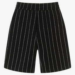 Emporio Armani-Синие хлопковые шорты в полоску | Childrensalon Outlet