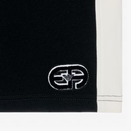 Emporio Armani-Boys Navy Blue & Red Shorts | Childrensalon Outlet