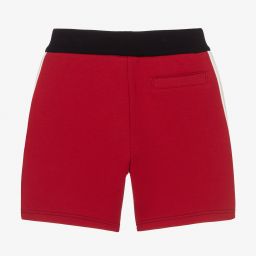 Emporio Armani-Boys Navy Blue & Red Shorts | Childrensalon Outlet