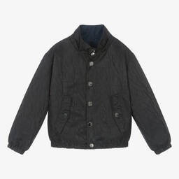 Emporio Armani-Синяя двусторонняя куртка для мальчиков | Childrensalon Outlet