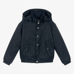 Emporio Armani-Синяя двусторонняя куртка для мальчиков | Childrensalon Outlet