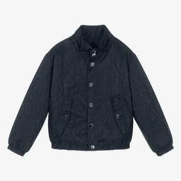 Emporio Armani-Синяя двусторонняя куртка для мальчиков | Childrensalon Outlet