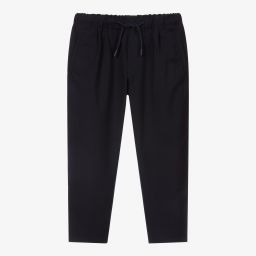 Emporio Armani-Boys Navy Blue Trousers | Childrensalon Outlet