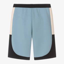 Emporio Armani-Boys Navy Colorblock Knit Shorts | Childrensalon Outlet
