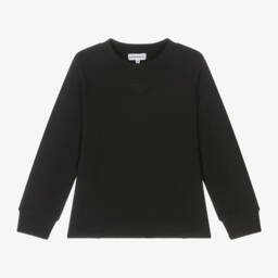 Emporio Armani-Boys Navy Cotton Eagle Pullover | Childrensalon Outlet