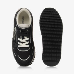 إمبوريو أرماني-حذاء رياضي جلد وشبك لون كحلي | Childrensalon Outlet