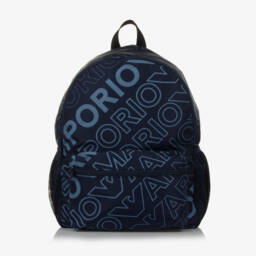 Emporio Armani-Boys Navy Logo Backpack | Childrensalon Outlet