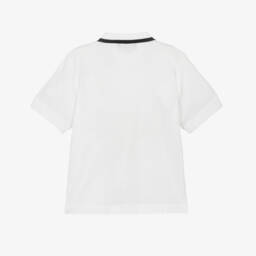 Emporio Armani-Мягкая кремовая рубашка поло для мальчиков | Childrensalon Outlet