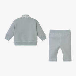 Emporio Armani-Boys Pale Blue Jersey Tracksuit | Childrensalon Outlet