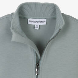 Emporio Armani-Boys Pale Blue Jersey Tracksuit | Childrensalon Outlet