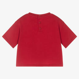Emporio Armani-Красная хлопковая футболка | Childrensalon Outlet