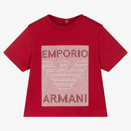 T shirt armani rouge discount