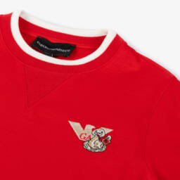 Emporio Armani-Красная футболка для мальчиков Лунный праздник | Childrensalon Outlet