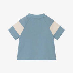 Emporio Armani-Boys' Sky Blue Cotton Polo Top | Childrensalon Outlet