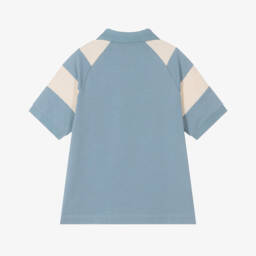 إEmporio Armani-قميص بولو قطني بلون السماء للأولاد | Childrensalon Outlet