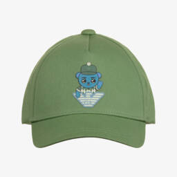 Emporio Armani-Кепка для мальчиков из зелёного твила для приключений | Childrensalon Outlet