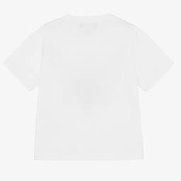 Emporio Armani-Boys White Cartoon Logo T-Shirt | Childrensalon Outlet