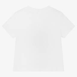 Emporio Armani-Белая хлопковая футболка | Childrensalon Outlet