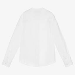 Emporio Armani-Белая рубашка из хлопкового поплина | Childrensalon Outlet