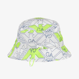 Emporio Armani-Boys White Eagle Print Bucket Hat | Childrensalon Outlet