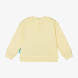 إEmporio Armani-سويتشيرت أطفال ولادي قطن عضوي لون أصفر باستيل | Childrensalon Outlet
