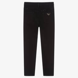Emporio Armani-Girls Black Diamanté Skinny Denim Jeans | Childrensalon Outlet