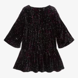 Emporio Armani-Girls Black Velvet Dress | Childrensalon Outlet