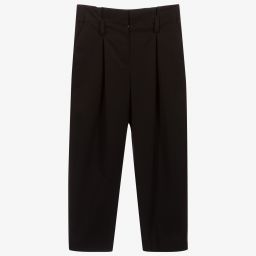 إمبوريو أرماني-بنطلون فيسكوز لون أسود للبنات | Childrensalon Outlet