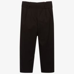 إمبوريو أرماني-بنطلون فيسكوز لون أسود للبنات | Childrensalon Outlet