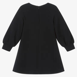 Emporio Armani-Girls Blue Cotton Milano Jersey Dress | Childrensalon Outlet