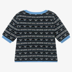 Emporio Armani-Синий вязаный свитер для девочек | Childrensalon Outlet
