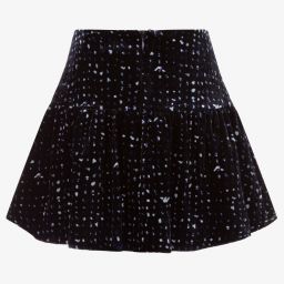 Emporio Armani-Синяя бархатная юбка для девочек | Childrensalon Outlet