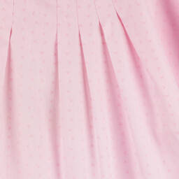 Emporio Armani-Girls Blush Cotton Eagle Emblem Dress | Childrensalon Outlet