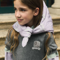 Emporio Armani-Girls Charcoal Wool Blend Dress | Childrensalon Outlet