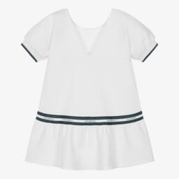 Emporio Armani-Girls Chic White Jersey Dress | Childrensalon Outlet
