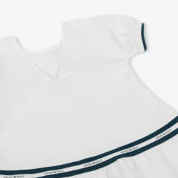 Emporio Armani-Girls Chic White Jersey Dress | Childrensalon Outlet