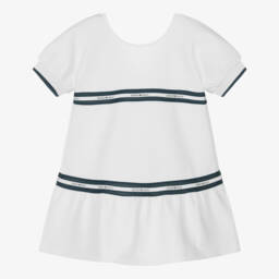Emporio Armani-Girls Chic White Jersey Dress | Childrensalon Outlet
