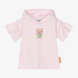 إEmporio Armani-فستان بناتي قطني وردي مع دب | Childrensalon Outlet