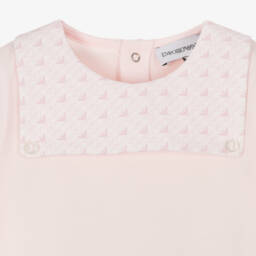 Emporio Armani-Girls Cotton Pink Sleepsuit Set | Childrensalon Outlet