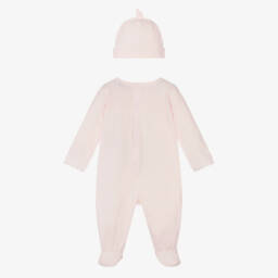 Emporio Armani-Girls Cotton Pink Sleepsuit Set | Childrensalon Outlet