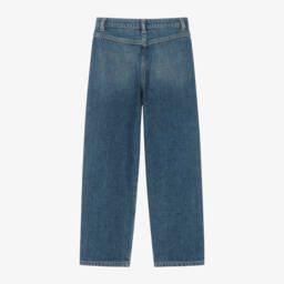 Emporio Armani-Girls Denim High-Rise Trousers | Childrensalon Outlet