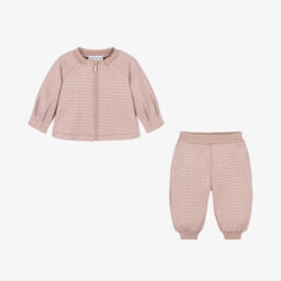 Emporio Armani-Girls Dusky Pink Logo Tracksuit | Childrensalon Outlet