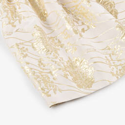 Emporio Armani-Girls Elegant Ivory & Gold Dress | Childrensalon Outlet