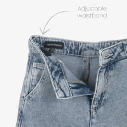 Emporio Armani-Girls Flared Blue Denim Trousers | Childrensalon Outlet