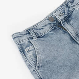 Emporio Armani-Girls Flared Blue Denim Trousers | Childrensalon Outlet
