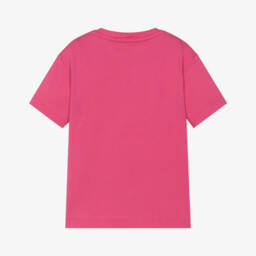Emporio Armani-Girls Fuchsia Eagle Daisy Tee | Childrensalon Outlet