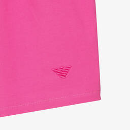 Emporio Armani-Хлопковое платье цвета фуксии | Childrensalon Outlet